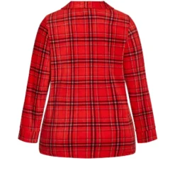 Women's Plus Size Fleece Check Sleep Top - Red | AVENUE 10 Women's Plus Size Fleece Check Sleep Top - Red | AVENUE -Women Clothing Sale GUEST cf4a9ca4 51b3 4b77 afe8 6eba7b242207