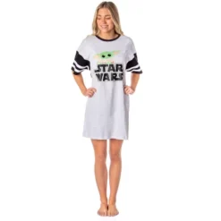 Star Wars Womens' The Mandalorian Grogu Baby Yoda Nightgown Pajama Dress Grey -Women Clothing Sale GUEST cf66cfe6 ce23 4535 b4eb 18305776a996