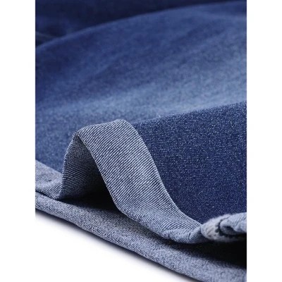 Agnes Orinda Women's Plus Size Jeans Casual Slash Pockets Washed Denim Shorts 5 Agnes Orinda Women's Plus Size Jeans Casual Slash Pockets Washed Denim Shorts - Image 5