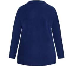 Women's Plus Size Button Fleece Top - Navy | AVENUE -Women Clothing Sale GUEST d16c880e 1892 4787 b906 156877ea5535