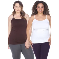 Women's Plus Size Tank Tops Pack Of 2 - One Size Fits Most Plus - White Mark -Women Clothing Sale GUEST d204c27f 9446 4427 9d5e 295b6b6b80ce