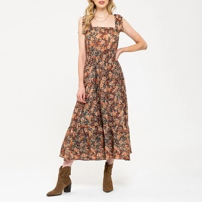 August Sky Women's Self Tie Midi Dress 5 August Sky Women's Self Tie Midi Dress - Image 5