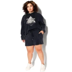 Women's Plus Size Lila Crop Graphic Hoodie - Black | SOCIETIE+ -Women Clothing Sale GUEST d6ffe747 66f1 439c 8efd 531717e593b3