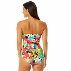Anne Cole - Women's Strapless Bandeau Keyhole Shirred One Piece Swimsuit
