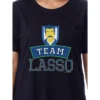 Ted Lasso Mens' TV Series Show Team Nightgown Sleep Pajama Shirt Crewneck Black