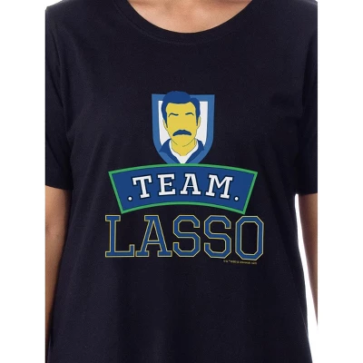 Ted Lasso Mens' TV Series Show Team Nightgown Sleep Pajama Shirt Crewneck Black 1 Ted Lasso Mens' TV Series Show Team Nightgown Sleep Pajama Shirt Crewneck Black