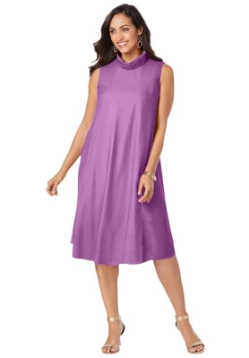 Jessica London Women’s Plus Size Georgette Mock Neck Dress 5 Jessica London Women’s Plus Size Georgette Mock Neck Dress - Image 5