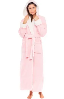 Women's Warm Winter Robe, Plush Fleece Full Length Long Hooded Bathrobe -Women Clothing Sale GUEST db165c01 f8ee 4af8 b3ee 62be0e75a653