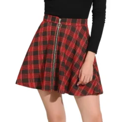 Allegra K Women's Plaid A-Line Zip Up High Waisted Skater Skirt -Women Clothing Sale GUEST dd526fdd 5741 47bb aac4 cf493c87f968