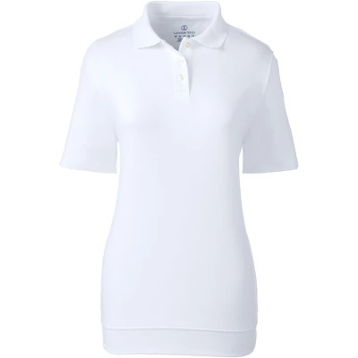 Lands' End Women's Short Sleeve Banded Bottom Polo Shirt 4 Lands' End Women's Short Sleeve Banded Bottom Polo Shirt - Image 4