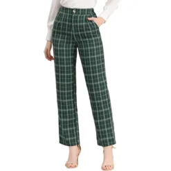 Allegra K Women's Plaid Elastic Waist Casual Work Office Long Trousers -Women Clothing Sale GUEST e03d6da8 2f25 4e9e 87a5 900854ab7129