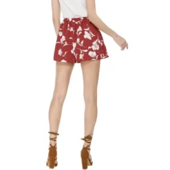 Allegra K Women's Summer Beach Casual Elastic Waist Floral Shorts -Women Clothing Sale GUEST e12e085b 0ea5 47df 923a 50f90c6443f8