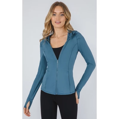 Yogalicious - Women's Slim Fit Hooded Track Jacket 11 Yogalicious - Women's Slim Fit Hooded Track Jacket - Image 11