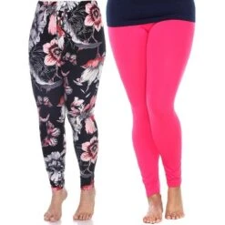 Women's Pack Of 2 Plus Size Leggings - One Size Fits Most Plus - White Mark -Women Clothing Sale GUEST e2f1c4fb b454 4c18 82fe 573e55f72b0a