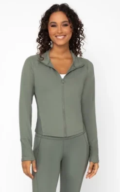 Yogalicious Womens Lux Streamline Interlink Ribbed Contour Insert Full Zip Performance Jacket With Pockets -Women Clothing Sale GUEST e3dc7458 910a 406b b4e1 954eb3a9f981