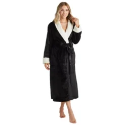 Softies Plush Faux Shearling Robe With Contrast Trim -Women Clothing Sale GUEST e451ac9c e3cf 4ddf 96ef d1008d4ae740