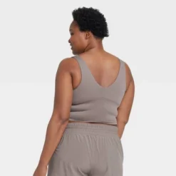 Women's Light Support V-Neck Cropped Sports Bra - All In Motion™ -Women Clothing Sale GUEST e4c0b303 4278 43a5 ab10 94c731553d29