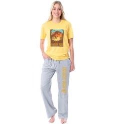 Jurassic Park Womens' Tropical Welcome Dinosaur Film Logo Sleep Pajama Set Multicolored -Women Clothing Sale GUEST e56ffaef 0821 417a 850c bf34bfb5b397