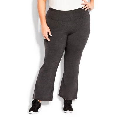 Women's Plus Size Pima Bootleg Legging Charcoal - Average | AVENUE LEISURE 7 Women's Plus Size Pima Bootleg Legging Charcoal - Average | AVENUE LEISURE - Image 7