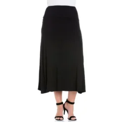 24seven Comfort Apparel Women's Plus Women's Maxi Skirt -Women Clothing Sale GUEST e62ae2f8 6fa4 4ecc a47e 7572e1937337