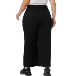 Agnes Orinda Women's Plus Size Elastic Waist Pockets Outdoor Workout Cargo Pants -Women Clothing Sale GUEST e6b17e94 fbca 44fa bb62 739f4de6829d