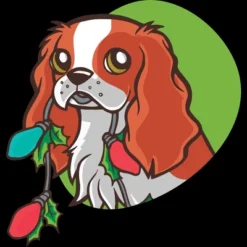 Junior's Design By Humans Super Cute Dog Paws Print Christmas Tree T-Shirt By Rasok T-Shirt