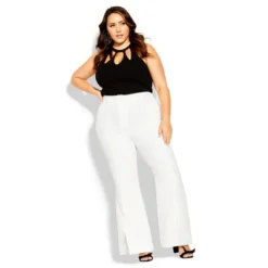 Women's Plus Size Luna Pant - Ivory | CITY CHIC -Women Clothing Sale GUEST e81cb4cc 816a 48ad a09c 3b70ced04b7d