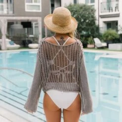 Women's Sheer Crochet Swim Cover Up Top - Cupshe -Women Clothing Sale GUEST e9668035 897e 4873 93ca c008f9f2ea63