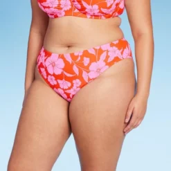 Women's Low-Rise Hipster Bikini Bottom - Wild Fable™ Orange/Pink Tropical Print -Women Clothing Sale GUEST e9d63671 a78e 45c3 ab30 23f010bcd824