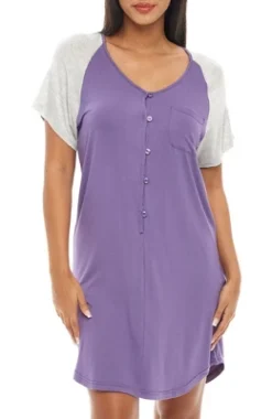 Womens Soft Knit Short Sleeve Nightgown, Button Down Night Shirt Pajamas 23 Womens Soft Knit Short Sleeve Nightgown, Button Down Night Shirt Pajamas -Women Clothing Sale GUEST ea5f0665 f896 4df1 a25d bdbee349e401