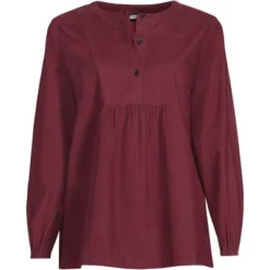 Lands' End Women's Pinwale Cord Bib Front Popover Shirt -Women Clothing Sale GUEST eb17d67d 7c29 4f5f be37 3db33981bca0
