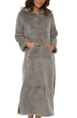 Women's Soft Plush Sweatshirt Robe, Long Hooded Fleece Loungewear -Women Clothing Sale GUEST eba5bc4a 2a43 4be2 8171 9a6c4afe19df