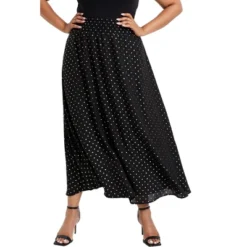 June + Vie By Roaman's Women’s Plus Size Georgette Ankle Skirt
