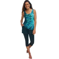 Swim 365 Women’s Plus Size Longer-Length Scoop Neck Tankini Top -Women Clothing Sale GUEST ef538430 6b8c 4c7e 93f0 679ffe7903f7