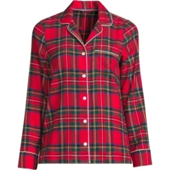 Lands' End Women's Long Sleeve Print Flannel Pajama Top -Women Clothing Sale GUEST f07f8644 6f73 4292 8063 7c45f3f8eb40