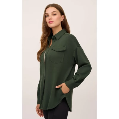 90 Degree By Reflex Womens Softlite Scuba Morgan Modal Shacket 2 90 Degree By Reflex Womens Softlite Scuba Morgan Modal Shacket - Image 2