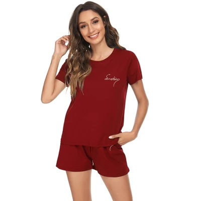 Cheibear Womens Sleepwear Crew Neck Nightwear With Shorts Loungewear Pajama Set 6 Cheibear Womens Sleepwear Crew Neck Nightwear With Shorts Loungewear Pajama Set - Image 6