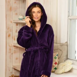 Women's Soft Fleece Robe With Hood, Warm Lightweight Bathrobe -Women Clothing Sale GUEST f5c5f37f aee1 4b54 b01e 9475747fa8e9