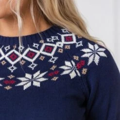 Hope & Henry Women's Long Sleeve Fair Isle Raglan Sweater