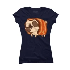 Junior's Design By Humans Puglie Bacon Strip By Puglie T-Shirt -Women Clothing Sale GUEST f5e4c3a7 ae3f 49b8 9245 7bf2bca54e83