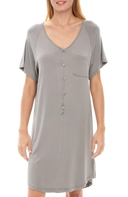 Womens Soft Knit Short Sleeve Nightgown, Button Down Night Shirt Pajamas 13 Womens Soft Knit Short Sleeve Nightgown, Button Down Night Shirt Pajamas - Image 13