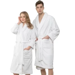 American Soft Linen Warm Fleece Bathrobe, Mens And Womens Adult Robes For Your Bathroom, Shawl Collar Robes -Women Clothing Sale GUEST f76204fb 85ce 4857 849a 667de76ae0a3