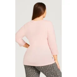 Women's Plus Size Shine Sleep Top - Pink | AVENUE