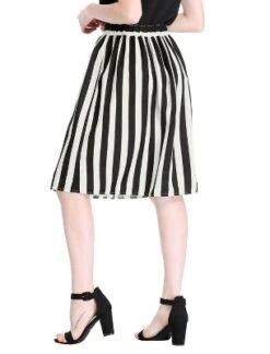 Allegra K Women's Stripes Button Front Elastic Back A-Line Midi Skirt 12 Allegra K Women's Stripes Button Front Elastic Back A-Line Midi Skirt -Women Clothing Sale GUEST f853eec0 de52 4e55 a2b9 21e5a3074434