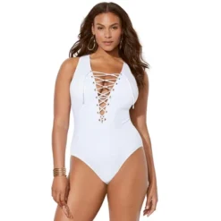 Swimsuits For All Women’s Plus Size Lace Up One Piece Swimsuit -Women Clothing Sale GUEST f96e2154 86f3 45cc 90d2 233f7fdaa77a