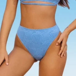 Women's High Waist Textured Bikini Bottom - Cupshe -Women Clothing Sale GUEST fa3fac19 ee5a 4b57 aa59 f1ae0472011b