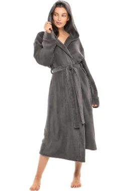 Women's Soft Fleece Robe With Hood, Warm Lightweight Bathrobe -Women Clothing Sale GUEST fbd86595 90a9 418e 871d 75638bedaf26