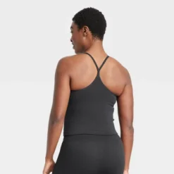 Women's Light Support Seamless Rib Cami Cropped Sports Bra - All In Motion™ -Women Clothing Sale GUEST fca4eafe 413c 4dec b1cd 2044a5abb909