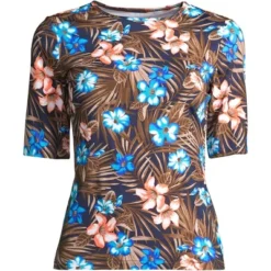 Lands' End Women's Crew Neck Elbow Sleeve Rash Guard UPF 50 Sun Protection Modest Swim Tee -Women Clothing Sale GUEST fd27cc30 1433 489a a157 22a161b5b42c